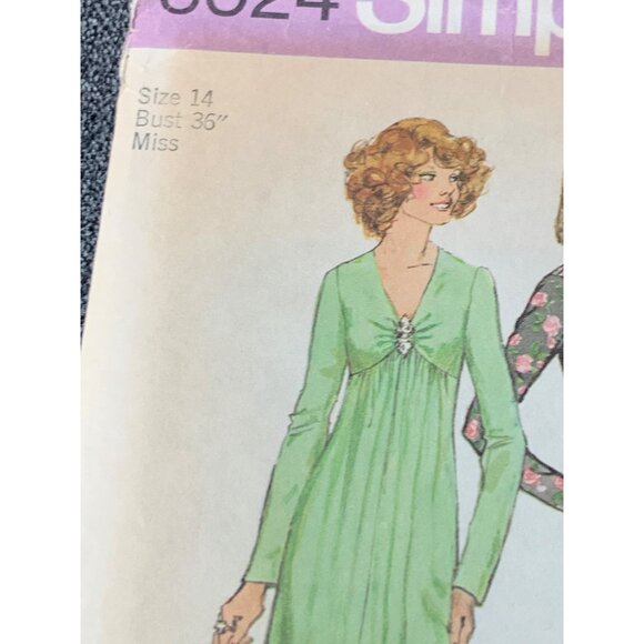 Simplicity Misses Dress Sewing Pattern sz 14 6024 - uncut - Picture 8 of 9